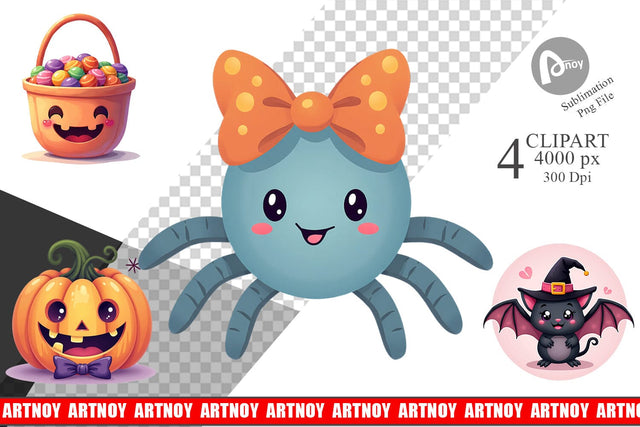 Cute Halloween Clipart Sublimation artnoy 