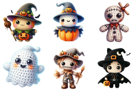 Cute Halloween Crochet Patterns Bundle Sublimation designartist 