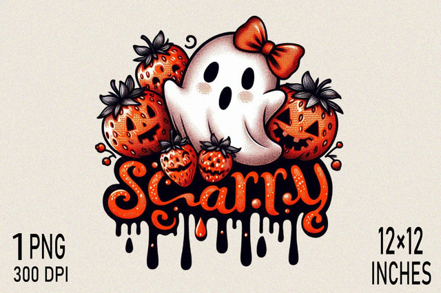 Cute Halloween ghost and pumpkins Sublimation Clipart Sublimation SVGArt 