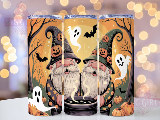 Cute Halloween Ghost Gnome Tumbler, Halloween Ghost Wrap, 20oz Sublimation, Spooky Gnome Cup, Ghost Tumbler Design, Halloween Drinkware, Kawaii Halloween Tumbler Sublimation SvggirlplusArt 
