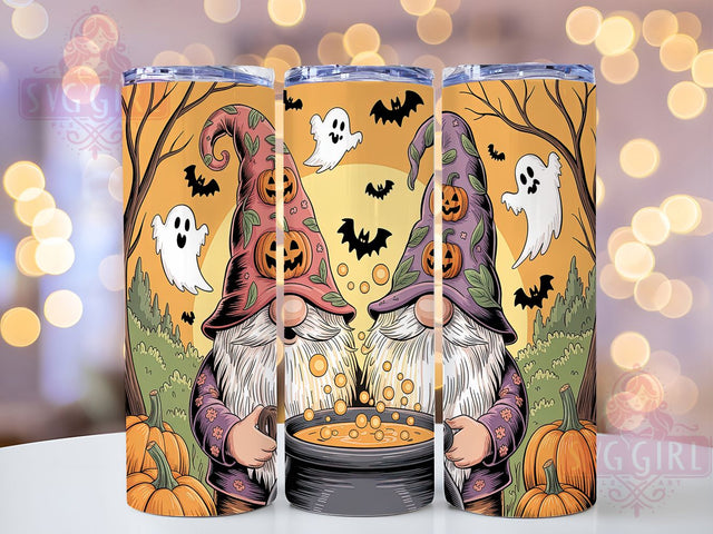Cute Halloween Ghost Gnome Tumbler, Halloween Ghost Wrap, 20oz Sublimation, Spooky Gnome Cup, Ghost Tumbler Design, Halloween Drinkware, Kawaii Halloween Tumbler Sublimation SvggirlplusArt 