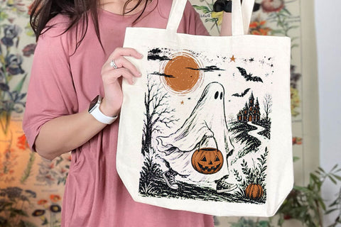 Cute Halloween Ghost Haunted House PNG SVG DesignDestine 