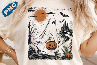 Cute Halloween Ghost Haunted House PNG SVG DesignDestine 