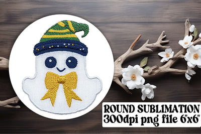 Cute Halloween Ghost Ornament Sublimation afrosvg 