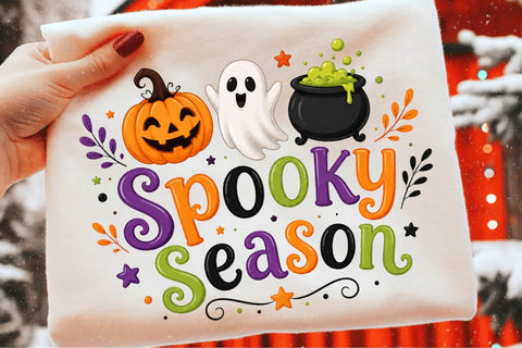 Cute Halloween Ghost Pumpkin Clipart Sublimation SVGArt 