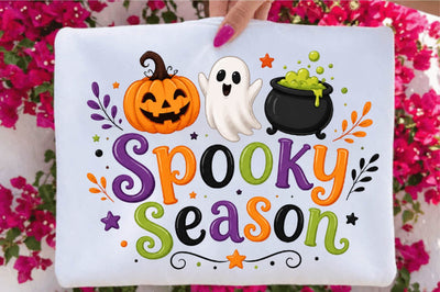 Cute Halloween Ghost Pumpkin Clipart Sublimation SVGArt 