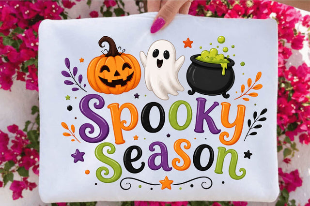 Cute Halloween Ghost Pumpkin Clipart Sublimation SVGArt 