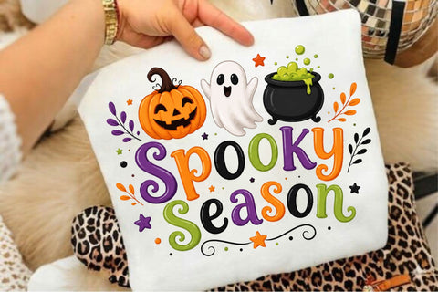 Cute Halloween Ghost Pumpkin Clipart Sublimation SVGArt 