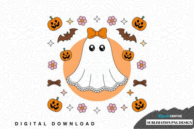 Cute halloween ghost sublimation png design Sublimation Regulrcrative 