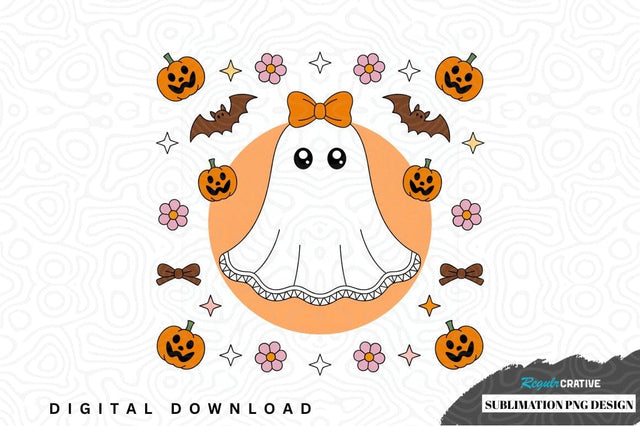 Cute halloween ghost sublimation png design Sublimation Regulrcrative 