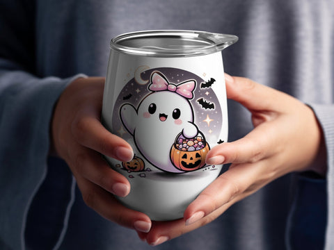 Cute Halloween Ghost Sublimation PNG Sublimation Luvleigh Digitals 