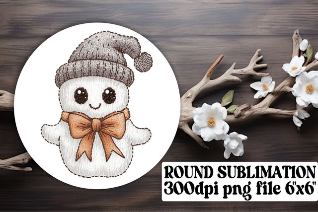 Cute Halloween Ghost Sublimation Sublimation afrosvg 