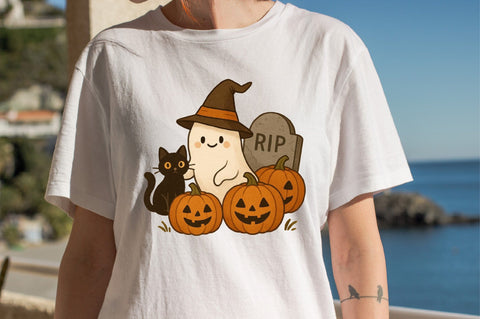 Cute Halloween ghost With friends Sublimation Clipart Sublimation SVGArt 