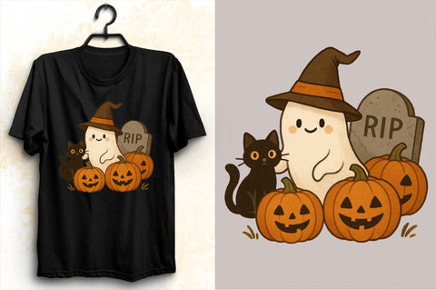 Cute Halloween ghost With friends Sublimation Clipart Sublimation SVGArt 