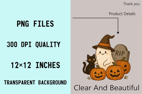 Cute Halloween ghost With friends Sublimation Clipart Sublimation SVGArt 