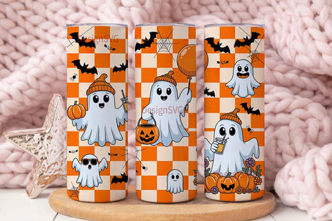 Cute Halloween Ghosts 20oz Tumbler Wrap Sublimation DesignSVG 