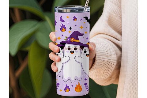 Cute Halloween Ghosts 20oz Tumbler Wrap Sublimation DesignSVG 
