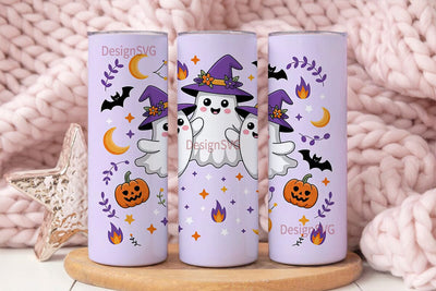 Cute Halloween Ghosts 20oz Tumbler Wrap Sublimation DesignSVG 
