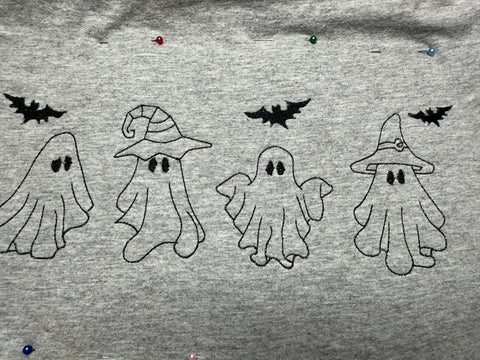 Cute Halloween Ghost's 4 Sizes - File formats in pes,dst,jef,xxx,exp,vip,vp3, boo, ghosts, spooky, boo sheet Embroidery/Applique DESIGNS AestheticdesignsE 