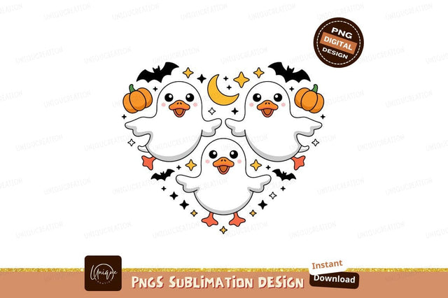 Cute Halloween Ghosts Pumpkins Bats Moon Stars image Sublimation Designangry 