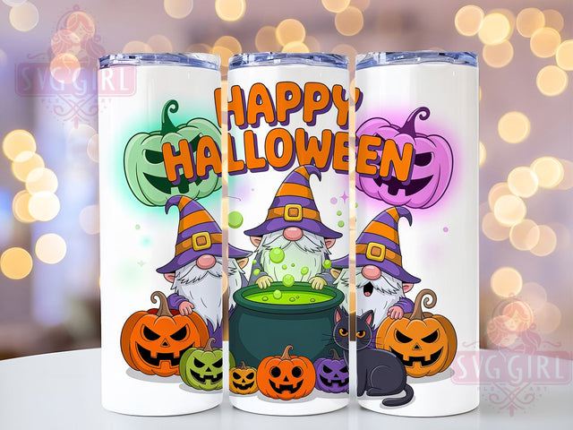Cute Halloween Gnome Tumbler Wrap, Happy Halloween Sublimation, Cute Gnome Fall Wrap, 20oz Skinny Tumbler Wrap, Spooky Season Drinkware, Trick Or Treat Gnome Design, Autumn Gnome Sublimation Sublimation SvggirlplusArt 