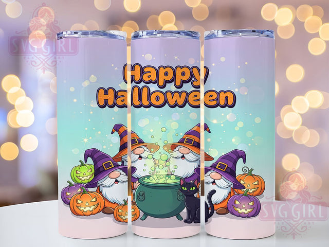 Cute Halloween Gnome Tumbler Wrap, Happy Halloween Sublimation, Cute Gnome Fall Wrap, 20oz Skinny Tumbler Wrap, Spooky Season Drinkware, Trick Or Treat Gnome Design, Autumn Gnome Sublimation Sublimation SvggirlplusArt 