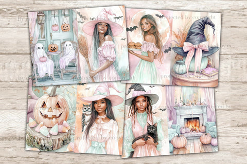 Cute Halloween Junk Journal Kit | Witch Journal Pages SVG GlamArtZhanna 