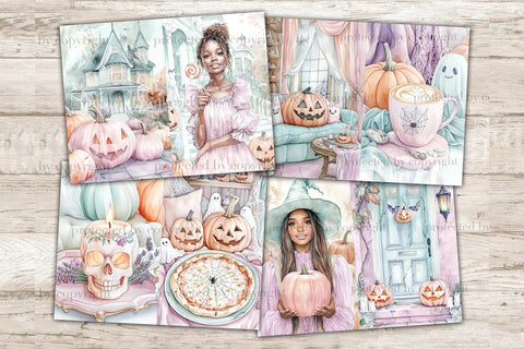 Cute Halloween Junk Journal Kit | Witch Journal Pages SVG GlamArtZhanna 