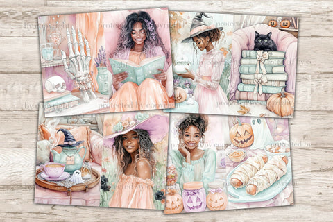 Cute Halloween Junk Journal Kit | Witch Journal Pages SVG GlamArtZhanna 