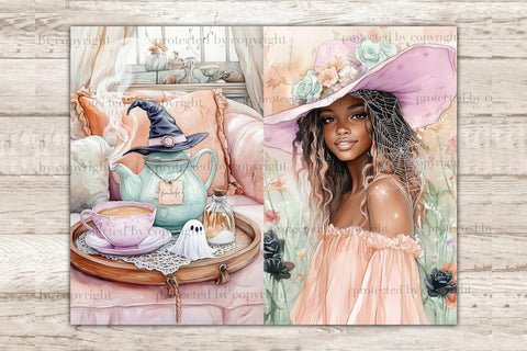 Cute Halloween Junk Journal Kit | Witch Journal Pages SVG GlamArtZhanna 