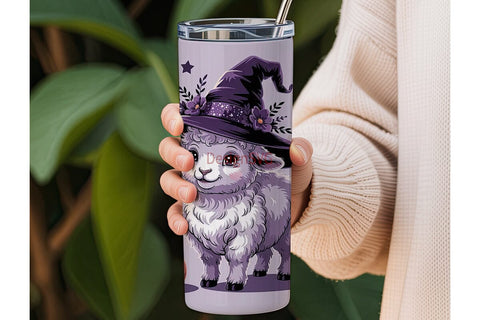 Cute Halloween Lamb 20oz Tumbler Wrap Sublimation DesignSVG 