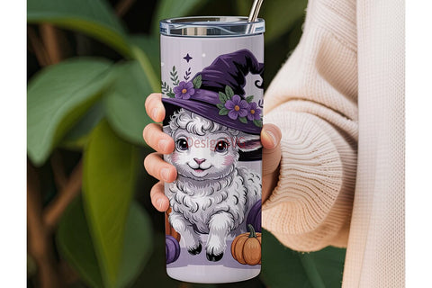 Cute Halloween Lamb 20oz Tumbler Wrap Sublimation DesignSVG 