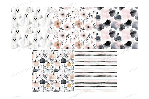 Cute Halloween Papers | Spooky Pattern Digital Pattern GlamArtZhanna 
