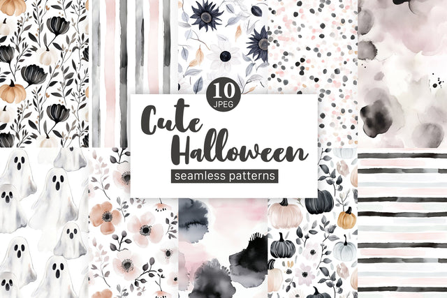 Cute Halloween Papers | Spooky Pattern Digital Pattern GlamArtZhanna 