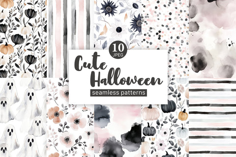 Cute Halloween Papers | Spooky Pattern Digital Pattern GlamArtZhanna 