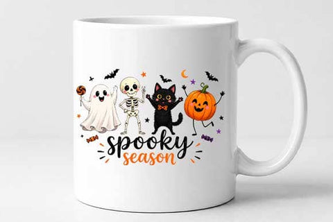 Cute Halloween PNG | Spooky Season Ghost Pumpkin Sublimation PNG SVG BillahCrafts 