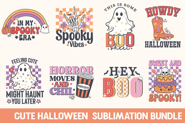 Cute Halloween PNG Sublimation Bundle Sublimation Rupkotha 