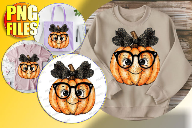 Cute Halloween Pumpkin Clipart for Sublimation - Fall Design Sublimation afrosvg 