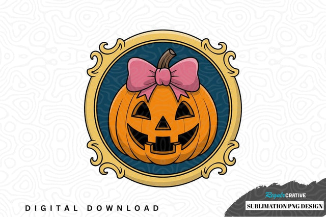 Cute halloween pumpkin design Sublimation Regulrcrative 