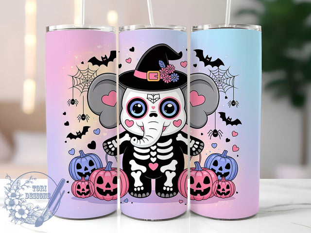 Cute Halloween Pumpkin Elephant Tumbler Wrap, Fall Pumpkin Wrap, Autumn Sublimation Cup, 20Oz Tumbler Design, Cute Animal Drinkware, Seasonal Party Cup, Harvest Theme Wrap Sublimation ToriDesigns 
