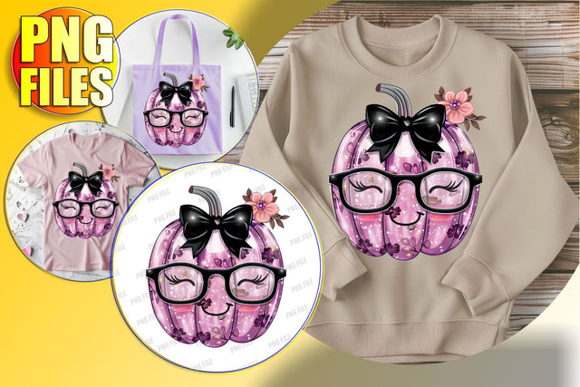 Cute Halloween Pumpkin with Bow Design - Fall Sublimation Sublimation afrosvg 