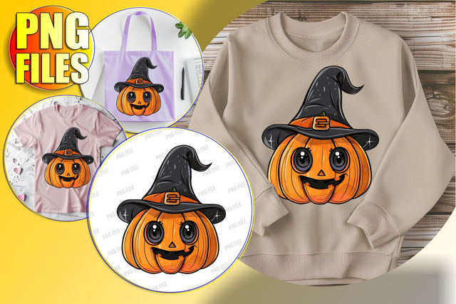 Cute Halloween Pumpkin with Bow Sublimation Clipart PNG Sublimation afrosvg 