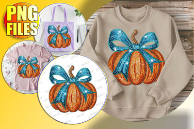 Cute Halloween Pumpkin with Bow Sublimation PNG Design Sublimation afrosvg 