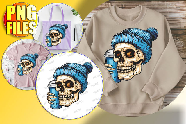 Cute Halloween Skull with Bow Sublimation Clipart PNG Sublimation afrosvg 