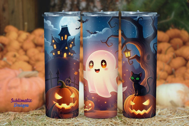 Cute Halloween Spirit Tumbler Wrap | Halloween Tumbler Wrap for Sublimation Sublimation Sublimatiz Designs 