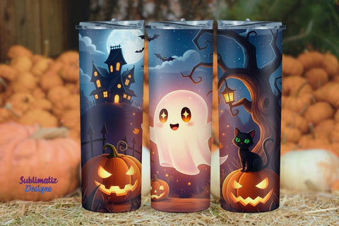 Cute Halloween Spirit Tumbler Wrap | Halloween Tumbler Wrap for Sublimation Sublimation Sublimatiz Designs 