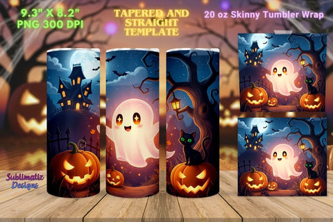 Cute Halloween Spirit Tumbler Wrap | Halloween Tumbler Wrap for Sublimation Sublimation Sublimatiz Designs 