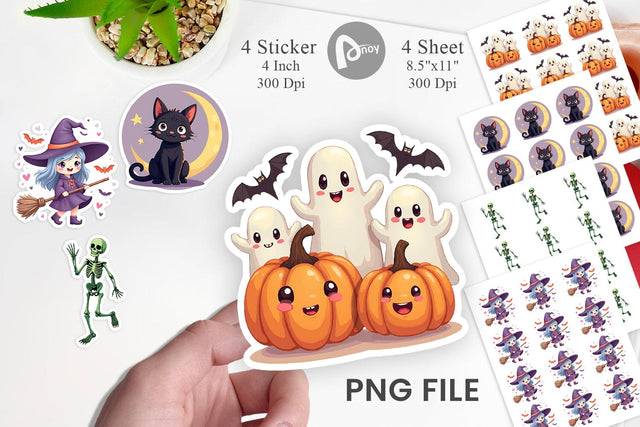 Cute Halloween Sticker Sublimation artnoy 