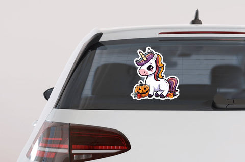 Cute Halloween Unicorn Stickers Bundle Sublimation Regulrcrative 