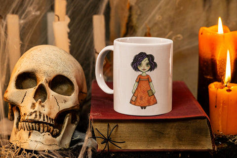 Cute Halloween zombie girl PNG for sublimation Sublimation Angel on Empire 